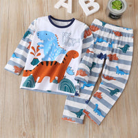 Boys Dinosaur Printed Home Wear Long Sleeve Top & Pants - PrettyKid