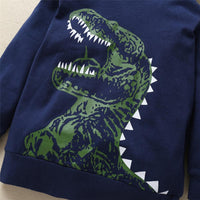 Boys Dinosaur Printed Hooded Long Sleeve Jumper & Pants - PrettyKid