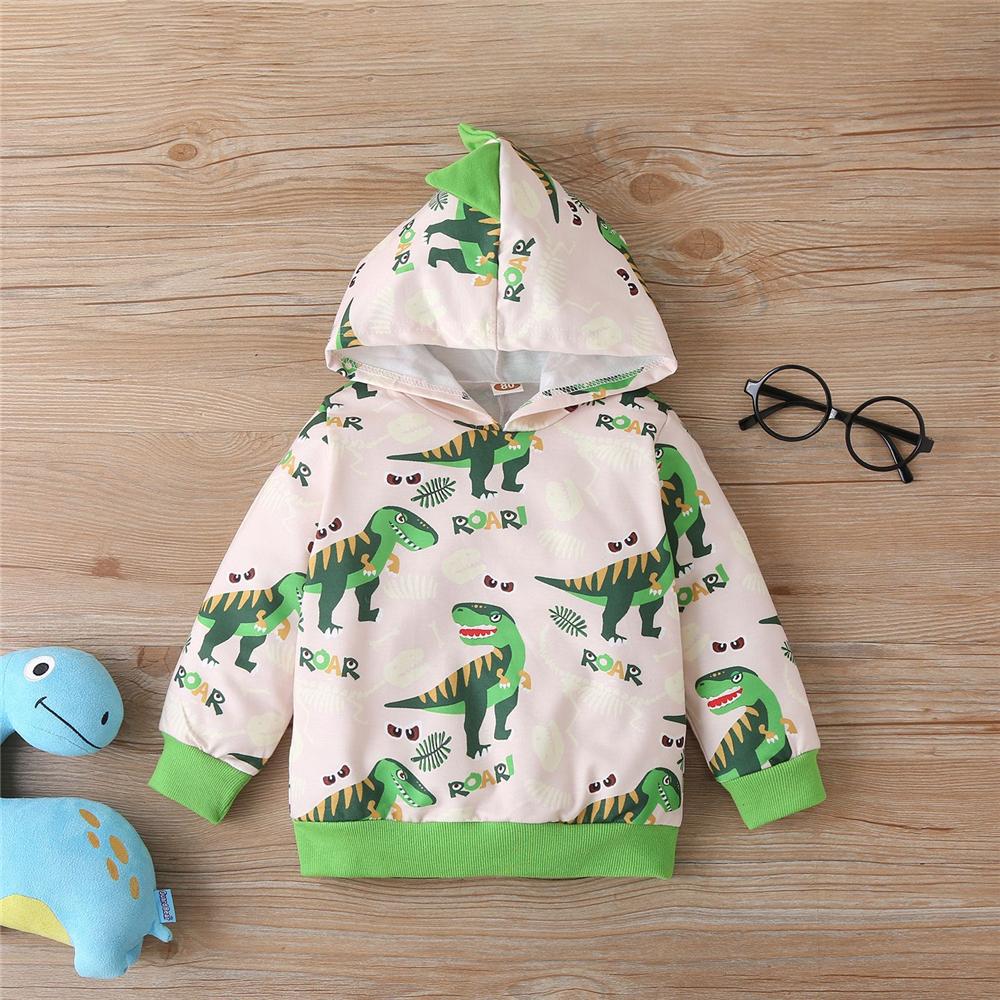 Boys Dinosaur Printed Hooded Top & Pants Wholesale Boys Suits - PrettyKid