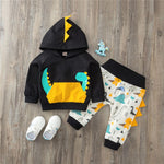 Baby Boys Dinosaur Printed Hooded Top & Trousers Wholesale Clothing Baby - PrettyKid