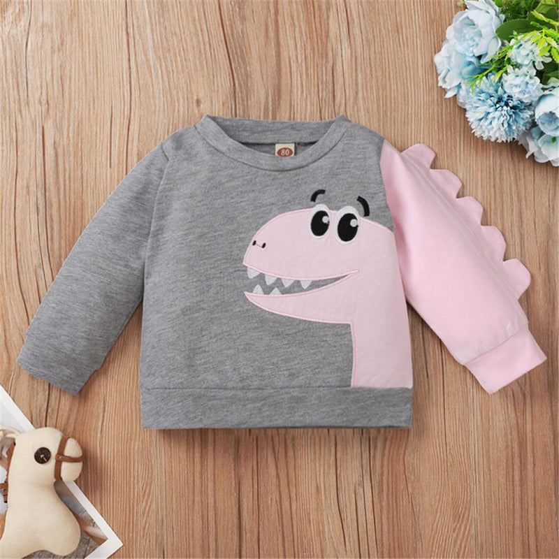 Baby Girls Dinosaur Printed Long Sleeve Top Baby Clothing Suppliers - PrettyKid