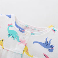 Baby Girls Dinosaur Printed Sleeveless Romper Baby clothing Cheap Wholesale - PrettyKid