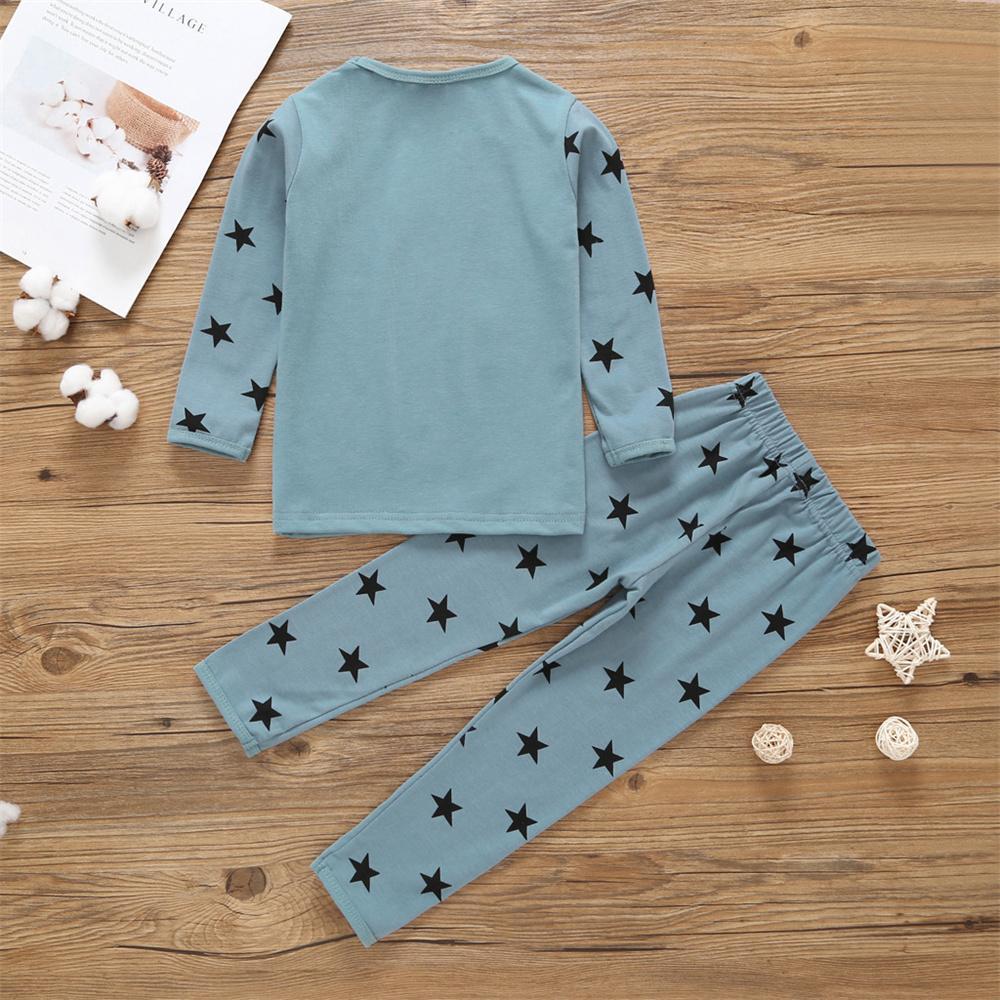 Children's Autumn and Winter Suit Dinosaur Print Long Sleeve Top & Pants Toddler Boys Clothes - PrettyKid