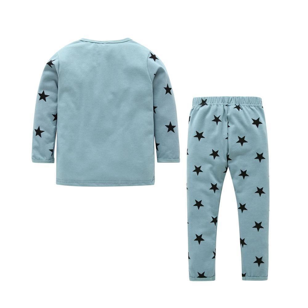 Children's Autumn and Winter Suit Dinosaur Print Long Sleeve Top & Pants Toddler Boys Clothes - PrettyKid