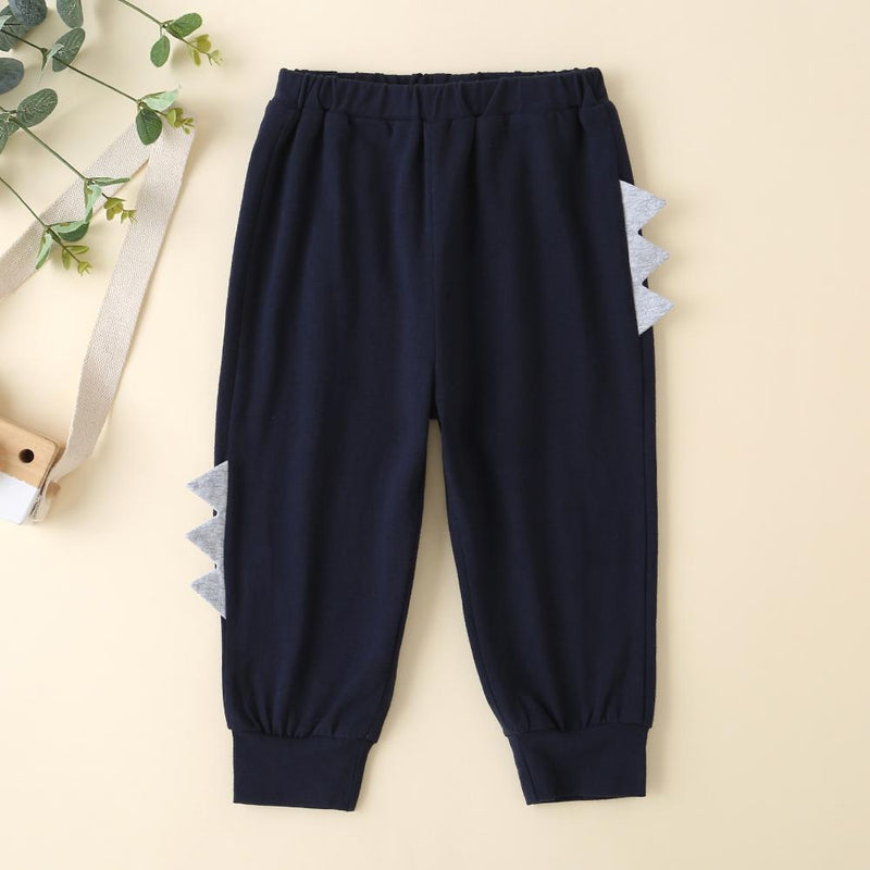Baby Boys Dinosaur Printed Stitching Long Sleeve Top & Pants - PrettyKid