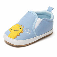 Baby Girls Dinosaur Slip On Canvas Sneakers - PrettyKid