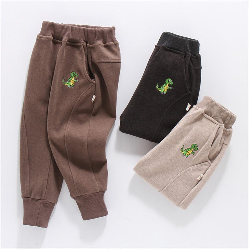 Boys Dinosaur Solid Pocket Pants - PrettyKid