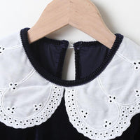 Girls Doll Collar Long Sleeve Soft Princess Dress Kids Wear Wholesale - PrettyKid