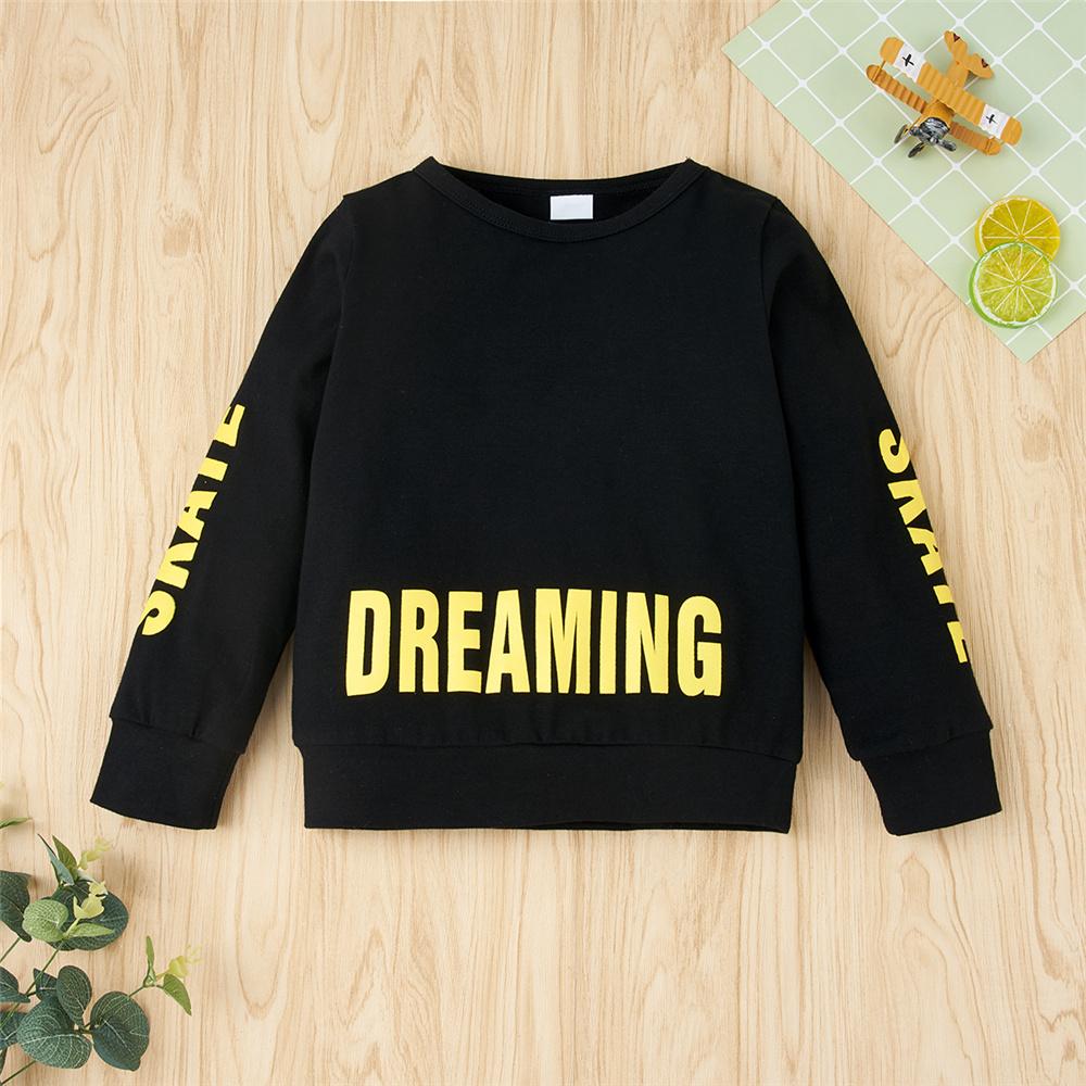 Unisex Dreaming Printed Long Sleeve Top & Pants Kids Wholesale Clothing Warehouse - PrettyKid