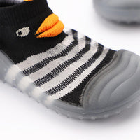 Baby Duck Cartton Stripe Knitted Shoes - PrettyKid