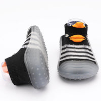 Baby Duck Cartton Stripe Knitted Shoes - PrettyKid