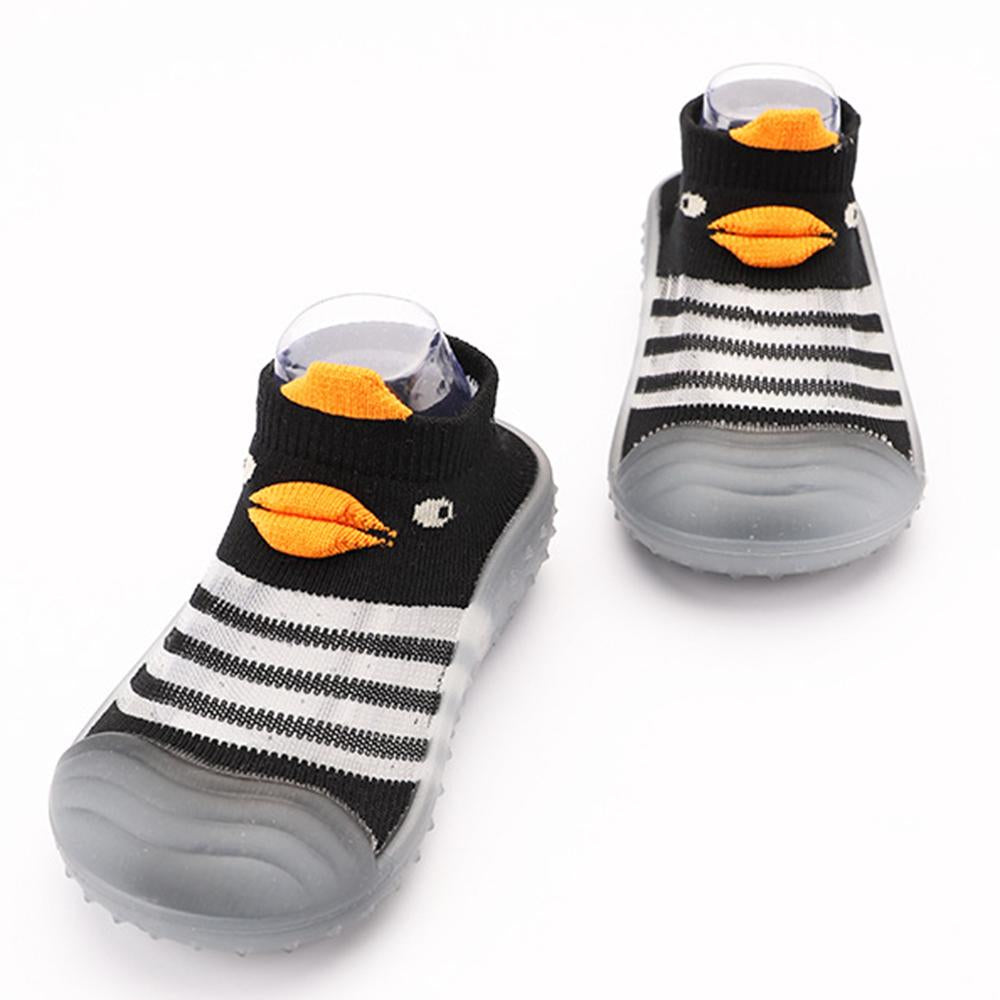 Baby Duck Cartton Stripe Knitted Shoes - PrettyKid