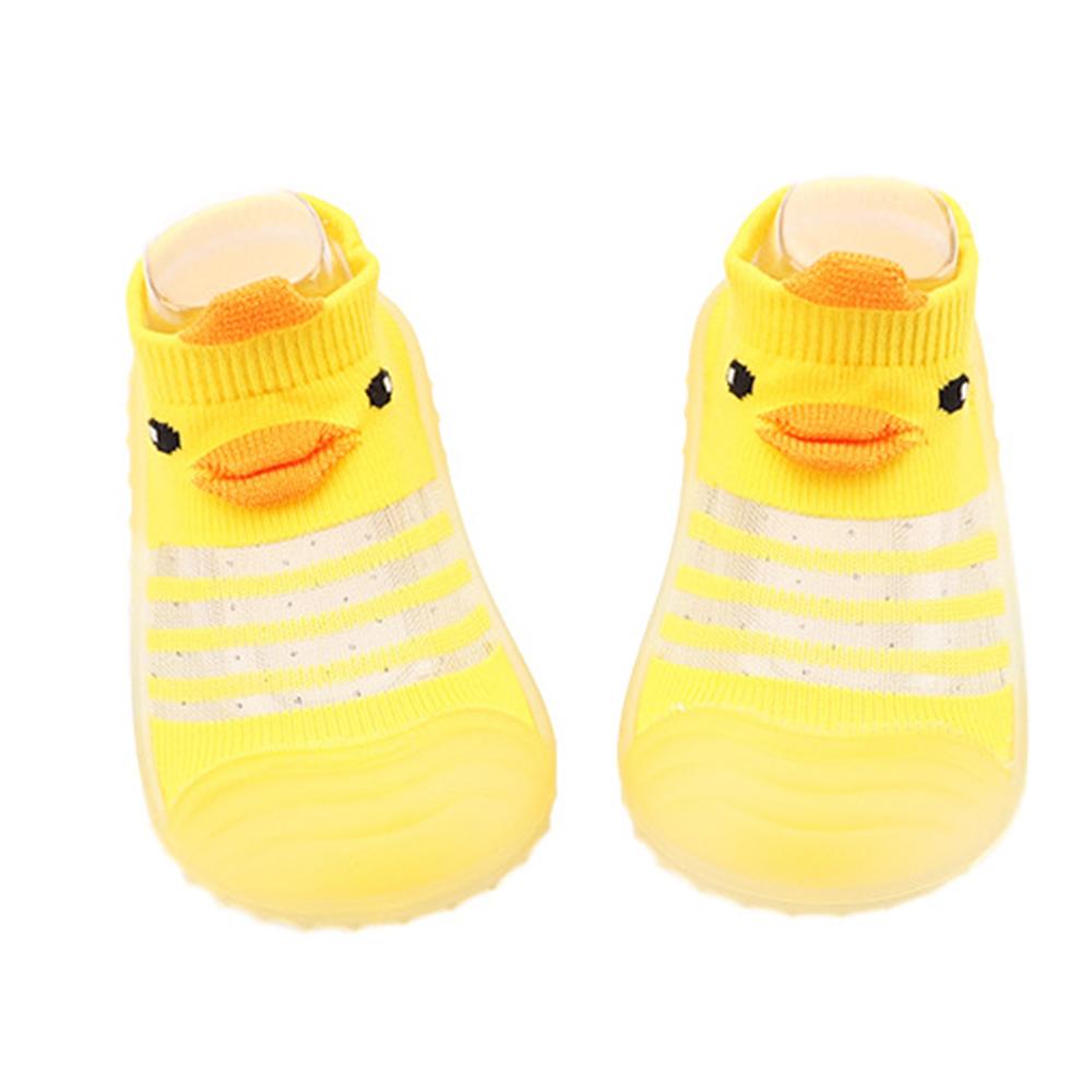 Baby Duck Cartton Stripe Knitted Shoes - PrettyKid