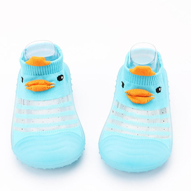 Baby Duck Cartton Stripe Knitted Shoes - PrettyKid