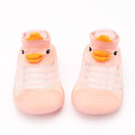 Baby Duck Cartton Stripe Knitted Shoes - PrettyKid