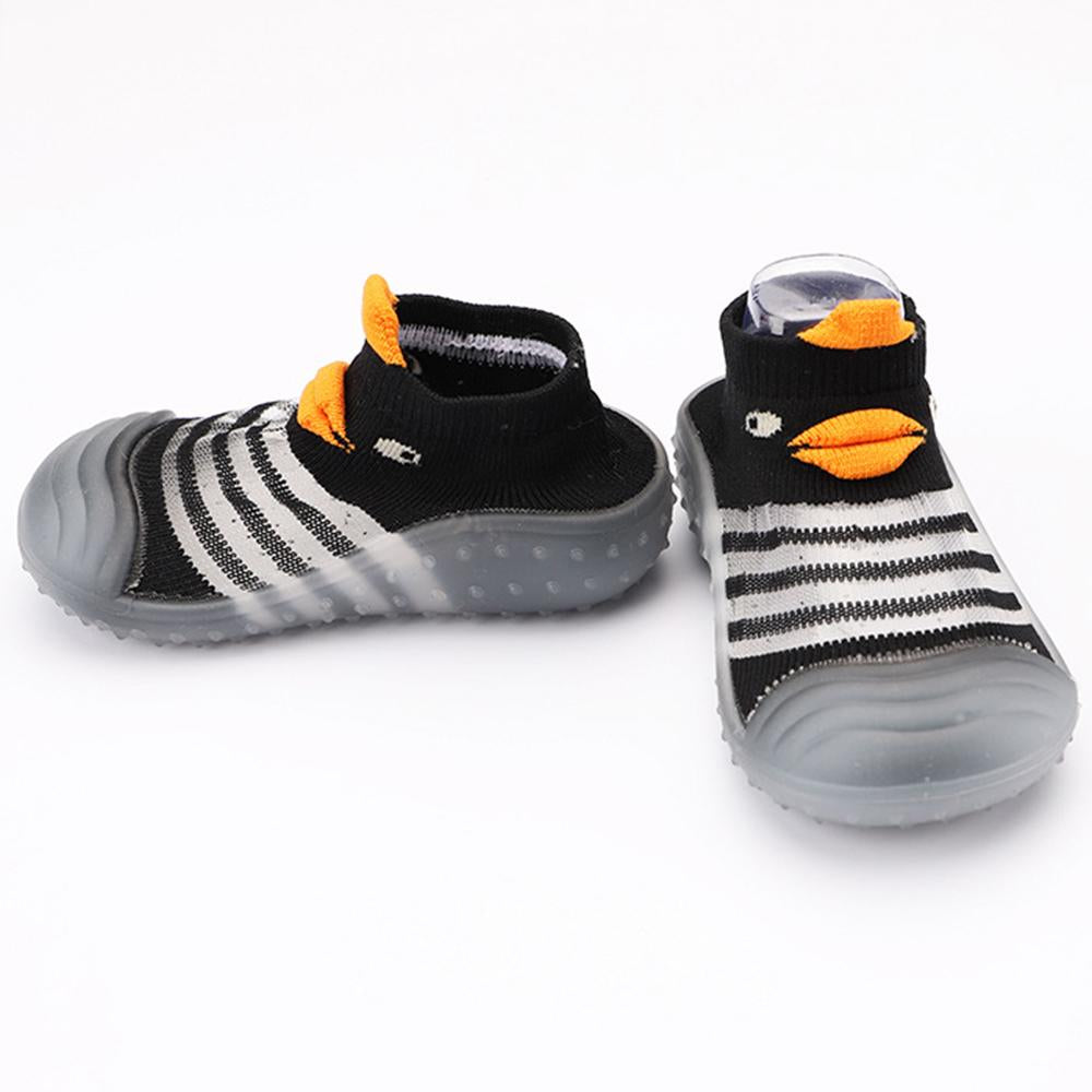 Baby Duck Cartton Stripe Knitted Shoes - PrettyKid