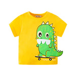 Boy Round Neck Cartoon Dinosaur Print T Shirt Wholesale Toddler T Shirts - PrettyKid