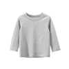 Boys And Girls Solid Color Lond Sleeve Casual T-Shirt Wholesale Toddler Clothing - PrettyKid