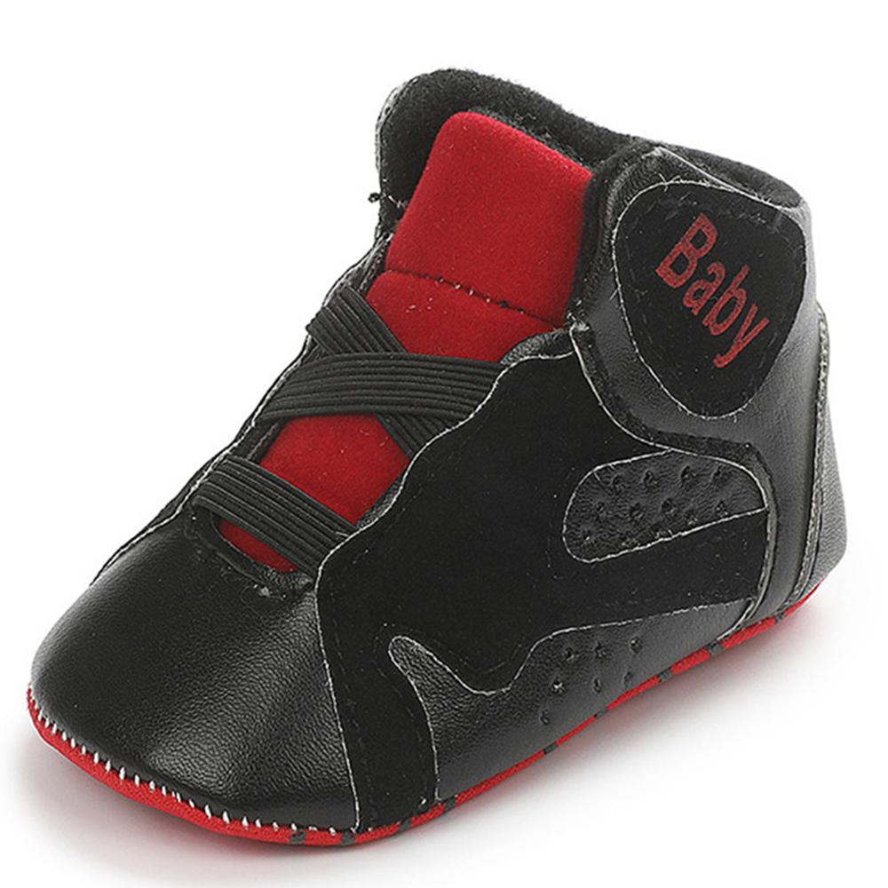 Baby Boys Elastic Band Letter Breathable Sneakers - PrettyKid