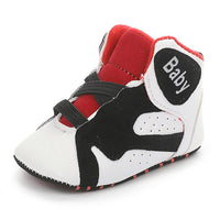 Baby Boys Elastic Band Letter Breathable Sneakers - PrettyKid