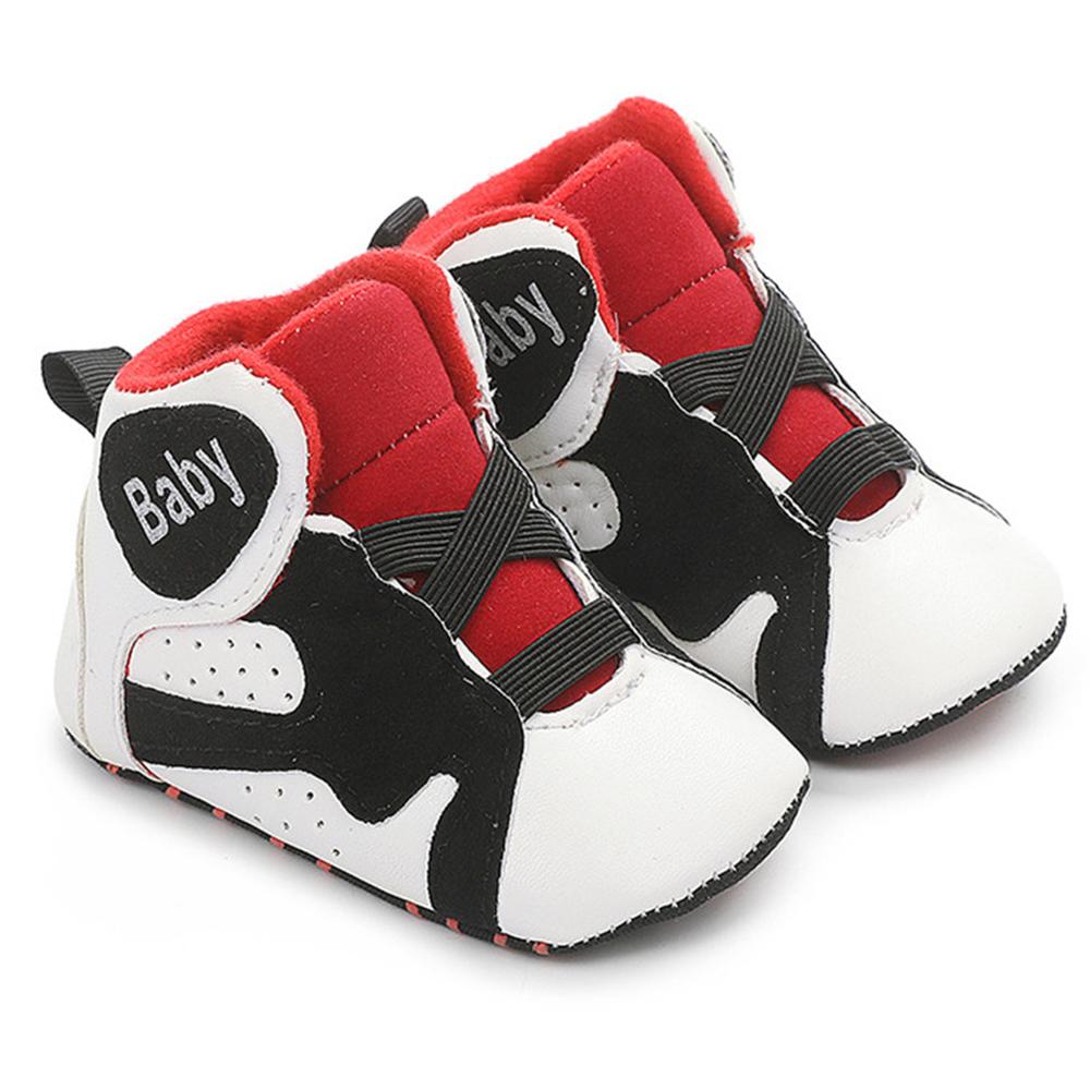 Baby Boys Elastic Band Letter Breathable Sneakers - PrettyKid