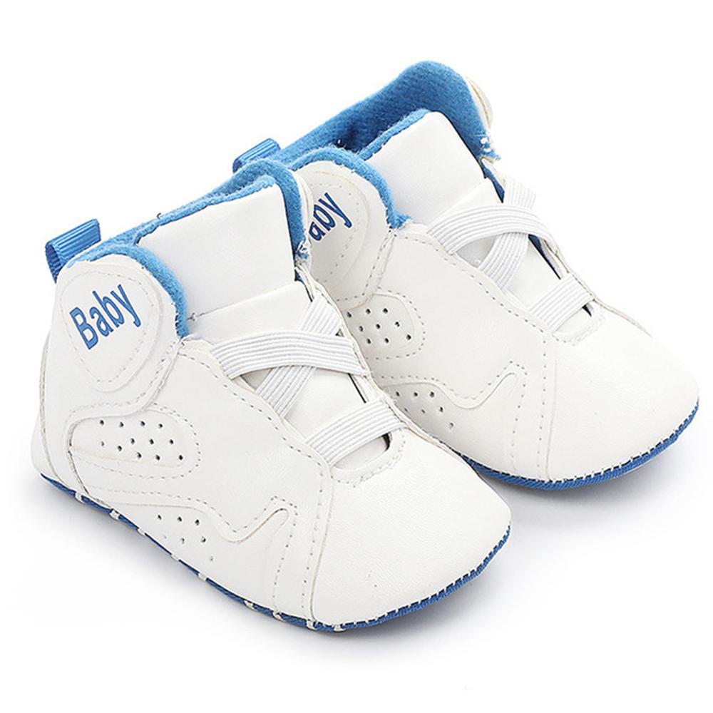 Baby Boys Elastic Band Letter Breathable Sneakers - PrettyKid