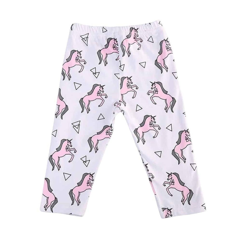 Girls Elastic Waist Animal Print Trousers - PrettyKid