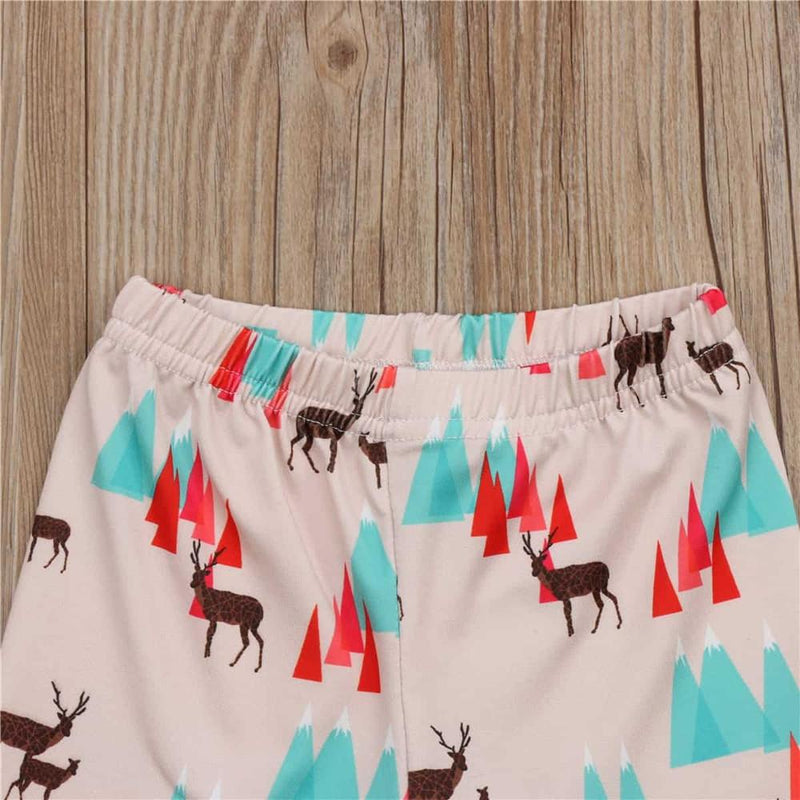 Girls Elastic Waist Animal Print Trousers - PrettyKid