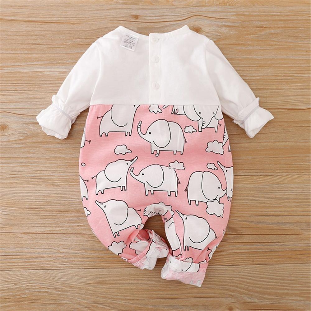 Baby Elegant Cartoon Long Sleeve Jumpsuit - PrettyKid