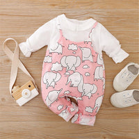 Baby Elegant Cartoon Long Sleeve Jumpsuit - PrettyKid