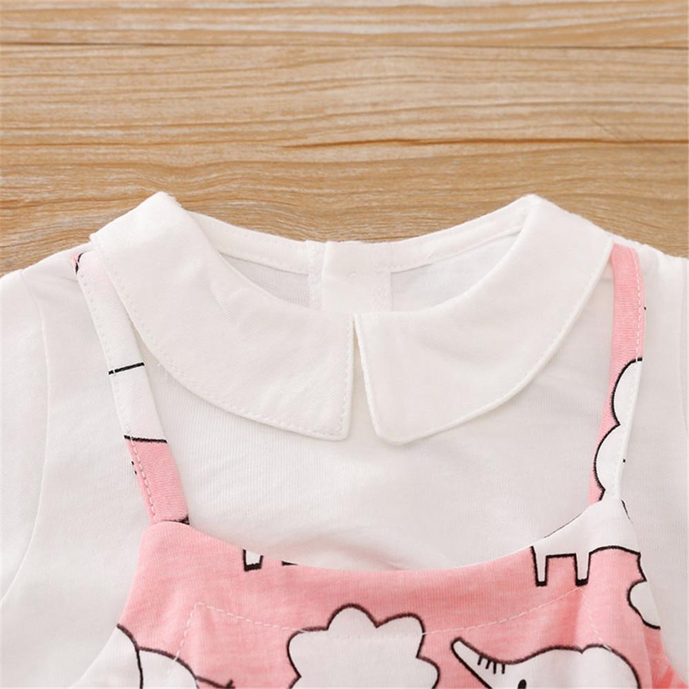 Baby Elegant Cartoon Long Sleeve Jumpsuit - PrettyKid