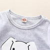Baby Boys Elephant Long Sleeve Romper & Hat Wholesale Baby Rompers - PrettyKid