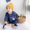 Baby Boys Elephant Star Long Sleeve Romper Cheap Baby Clothes In Bulk - PrettyKid