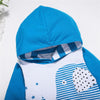 Baby Boys Elephant Striped Hooded Top & Bottoms Baby Wholesale Clothes - PrettyKid