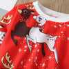 Girls Elk Animal Printed Long Sleeve Tops - PrettyKid