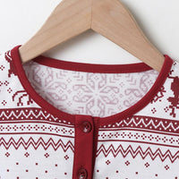 Girls Elk Printed Crew Neck Long Sleeve Dress Wholesale Boutique Girl Clothing - PrettyKid