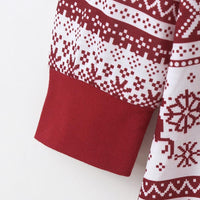 Girls Elk Printed Crew Neck Long Sleeve Dress Wholesale Boutique Girl Clothing - PrettyKid
