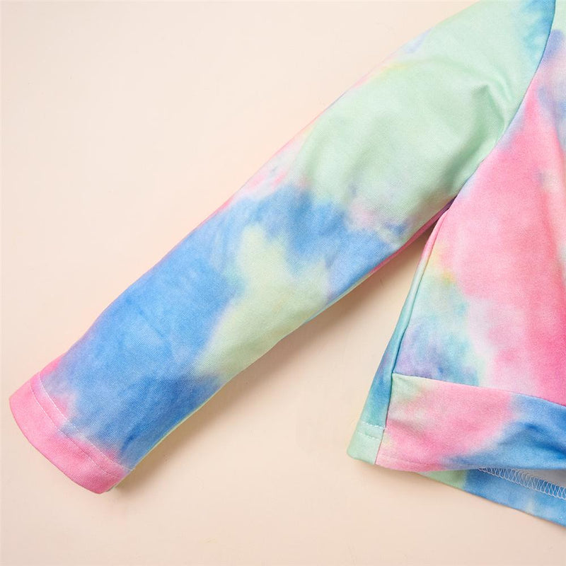 Toddler Girls Embroidery Tie Dye T-shirt Girls Clothing Wholesale - PrettyKid