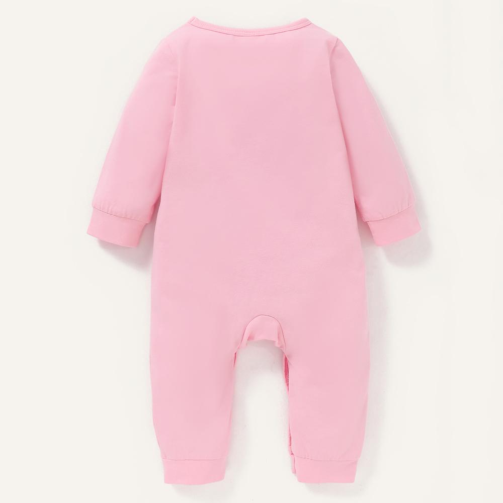 Baby Girl Everyday Wear Pink Long Sleeve Romper Wholesale Baby Outfits - PrettyKid
