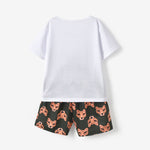 Boy Fox Print T-Shirt And Shorts Toddler Clothing Sets - PrettyKid
