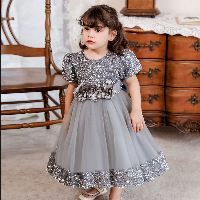 9months-4years Toddler Girl Dresses Children's Dress Girl Baby Wedding Dress Party Dresses For Kids Girls - PrettyKid