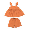 Baby Girl Solid Color Sleeveless Dress Tops And Shorts Two Piece Baby Sets - PrettyKid