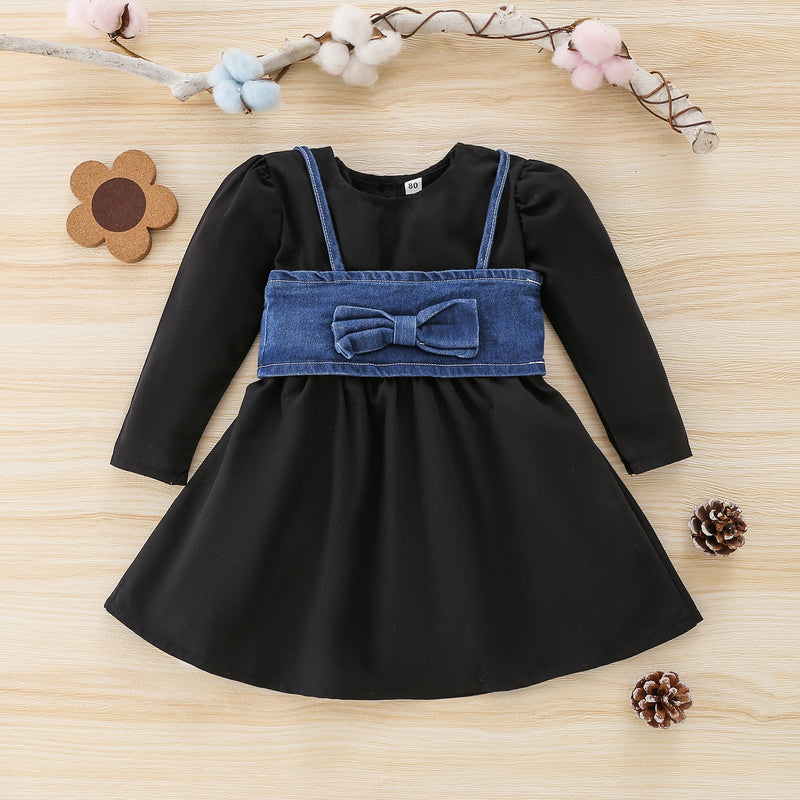 Baby Toddler Dresses Wholesale Denim - PrettyKid