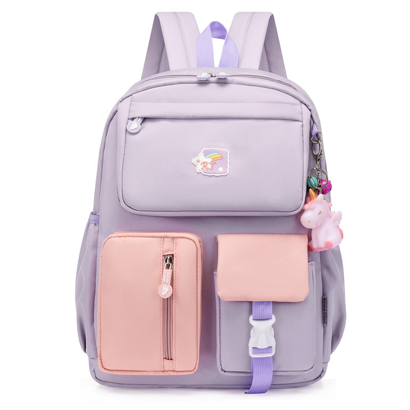 Colorblock Large Capacity Children'S Backpack - PrettyKid