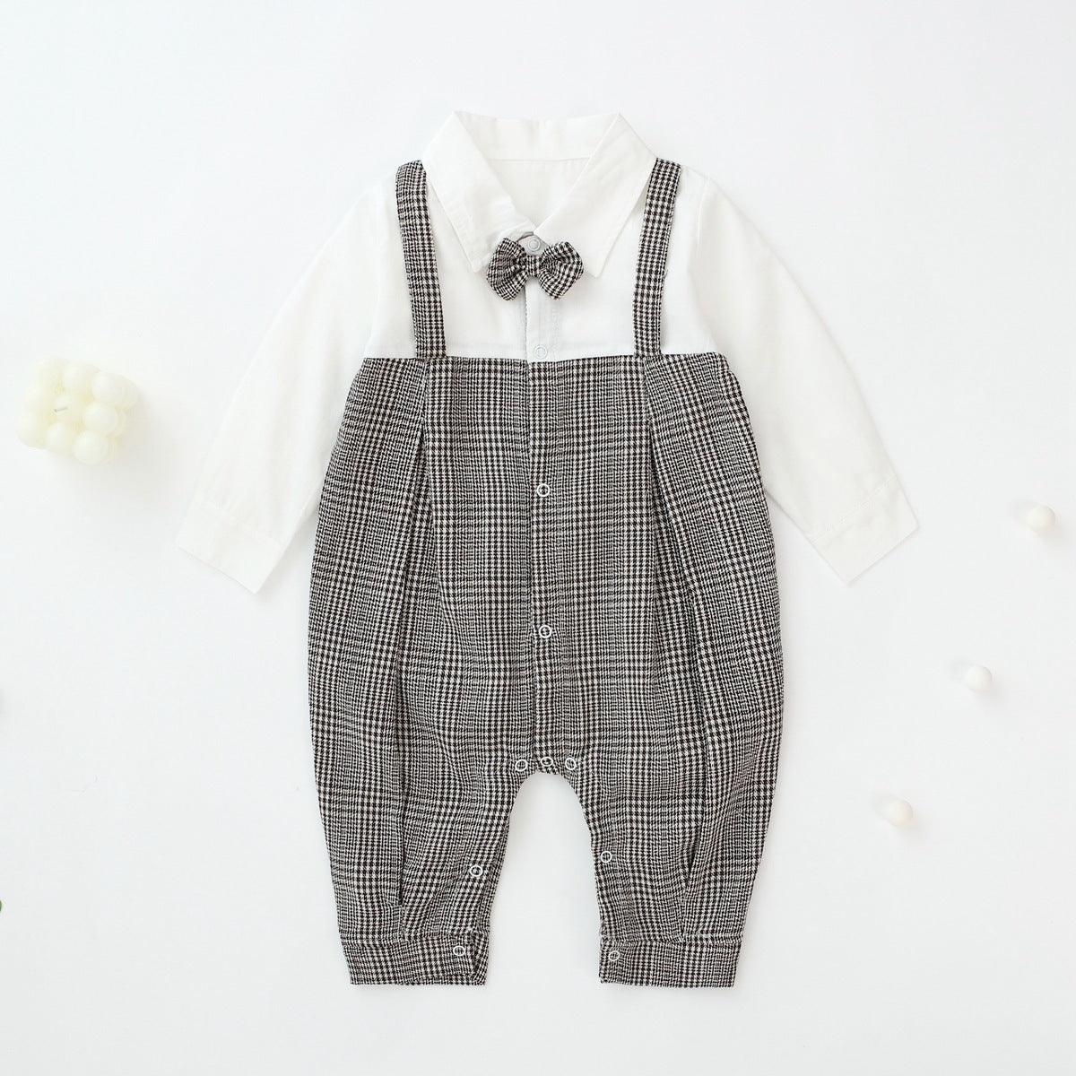 Baby Boy Wholesale Checked Jumpsuit - PrettyKid