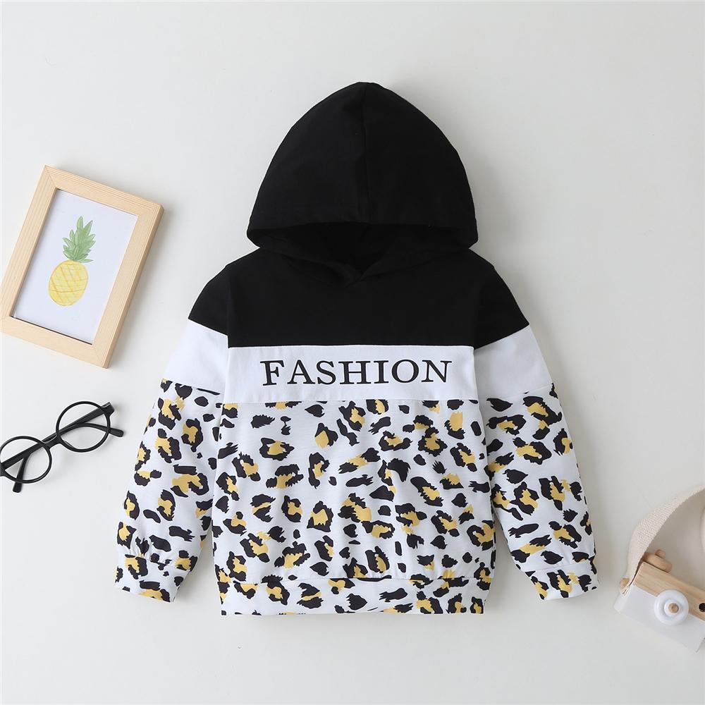 Unisex Fashion Leopard Long Sleeve Hooded Top & Pants Bulk Childrens Clothes - PrettyKid