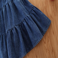 Girls Trendy Solid Sling Top & Denim Skirt Trendy Kids Wholesale clothes - PrettyKid