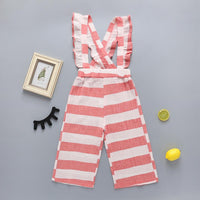 Girls Fashion Striped Daily Jumpsuit - PrettyKid