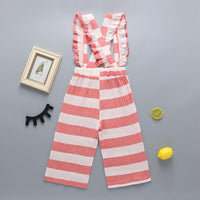 Girls Fashion Striped Daily Jumpsuit - PrettyKid