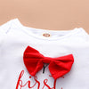 Baby Boys First Valentine's Day Long-Sleeve Romper & Pants & Hat Baby Clothing In Bulk - PrettyKid